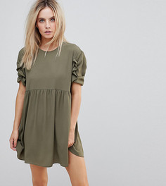 Свободное платье мини ASOS PETITE - Зеленый