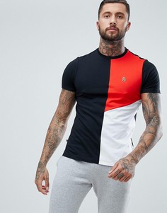 Черная футболка колор блок Luke Sport - Черный