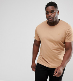 Коричневая узкая футболка Farah PLUS Farris - Коричневый