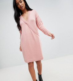 Платье с запахом ASOS PETITE - Розовый