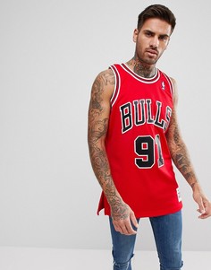 Красная майка Mitchell &amp; Ness NBA Chicago Bulls Dennis Rodman Swingman - Красный