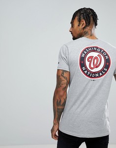 Футболка с принтом на спине New Era Washington Nationals - Серый