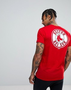 Футболка с принтом на спине New Era Boston Red Sox - Красный