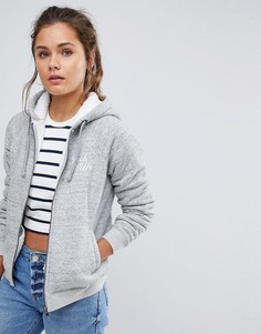 Худи на молнии с подкладкой из искусственного меха Jack Wills - Серый