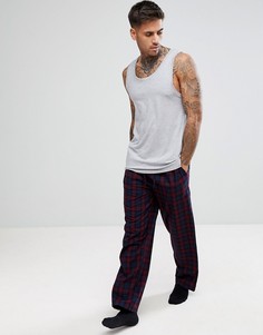 Пижамные штаны в бордовую клетку New Look - Красный