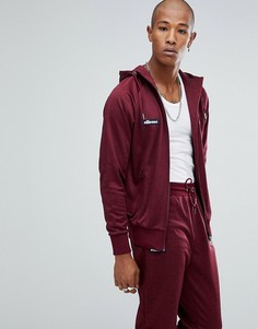 Бордовый худи на молнии Ellesse Poly Tricot - Красный
