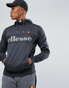 Худи на молнии 1/4 с логотипом Ellesse Poly Tricot - Серый
