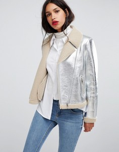 Куртка-авиатор с эффектом металлик Vero Moda - Черный