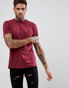 Бордовая футболка с карманом в крапинку Lyle &amp; Scott - Красный