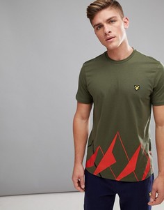 Зеленая футболка с принтом Lyle &amp; Scott Fitness Douglas - Зеленый