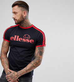 Черная футболка с полосками на рукавах Ellesse - Черный