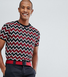 Черная футболка с зигзагообразным узором Reclaimed Vintage Inspired - Черный