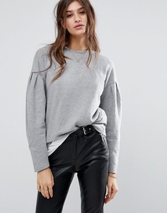 Свитшот с пышными рукавами Vero Moda - Серый