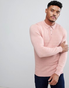 Розовое поло с длинными рукавами Burton Menswear - Розовый