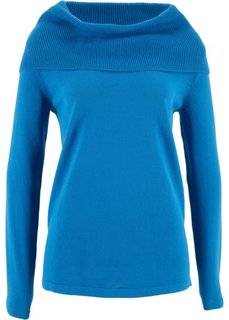 Пуловер с длинными рукавами (синий) Bonprix