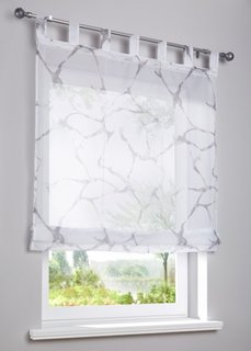 Штора Тара (1 шт.), петли (белый/серый) Bonprix