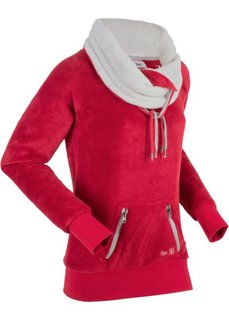 Флисовая куртка с длинным рукавом (темно-красный/серебристый матовый) Bonprix