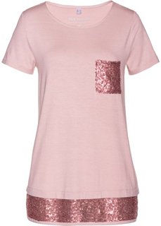 Футболка с пайетками (нежно-розовый/розово-золотистый) Bonprix