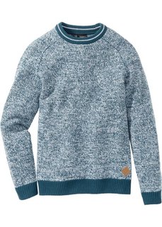 Пуловер Regular Fit (серо-синий меланж) Bonprix