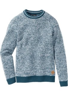Пуловер Regular Fit (серо-синий меланж) Bonprix