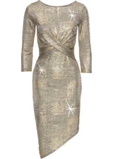 Платье с металлическим отливом (золотистый) Bonprix