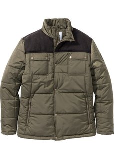 Зимняя куртка Regular Fit на ватиновой подкладке (темно-оливковый) Bonprix