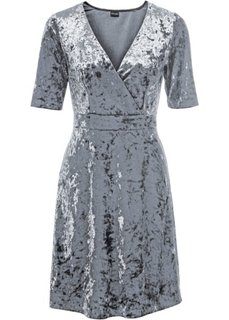 Бархатное платье (серый) Bonprix