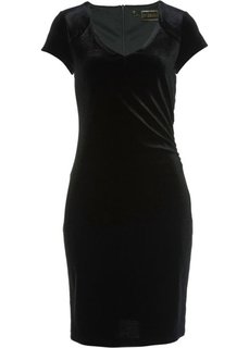 Бархатное платье (черный) Bonprix