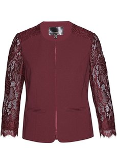 Блейзер с кружевом (кленово-красный) Bonprix
