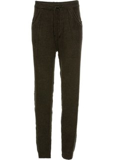 Вязаные брюки (темно-оливковый) Bonprix