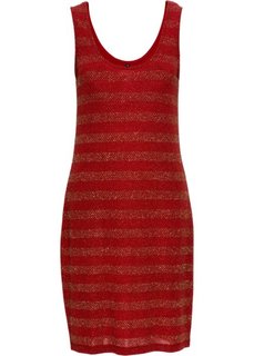 Трикотажное платье с люрексом (красный/золотистый) Bonprix
