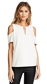 Cooper &amp; Ella Short Sleeve Cold Shoulder Blouse