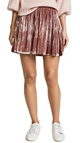 Madewell Velvet Pleated Miniskirt