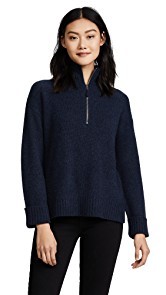 360 SWEATER Essence Half Zip Cashmere Sweater