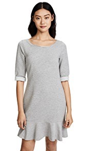 Three Dots Flounce Sweatshirt Dress