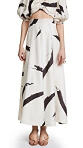 Zimmermann Painted Heart A-Line Skirt