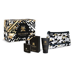 TRUSSARDI Подарочный набор Black Extreme Туалетная вода 50мл + гель для душа 100мл + косметичка
