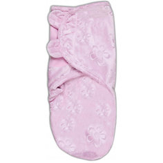 Конверт на липучке Swaddleme Lux Velboa , размер S/M, розовый/цветы Summer Infant