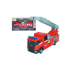 Машинка Autotime Пожарная машина Scania Fire с лестницей, 1:48