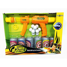 Бластер Toy Target "Power Blaster" с банками, (оранжевый)