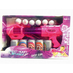 Бластер Toy Target "Sweet Heart Breaker" с банками, (розовый)
