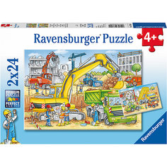 Пазл «Стройка за окном» 2х24шт Ravensburger