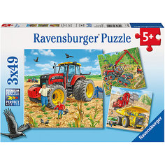Пазл «Строительная техника» 3х49шт Ravensburger