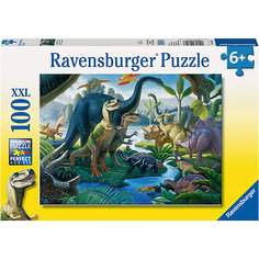Пазл "Динозавры на водопое" XXL 100 шт Ravensburger