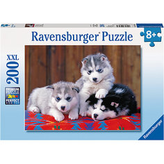 Пазл "Маленькие хаски" XXL 200 шт Ravensburger