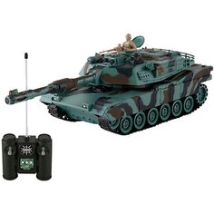 Радиоуправляемая игрушка Yako Toys Боевой танк М1А2 Абрамс, 1:24, зеленый