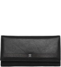 Черный кожаный кошелек Sergio Belotti