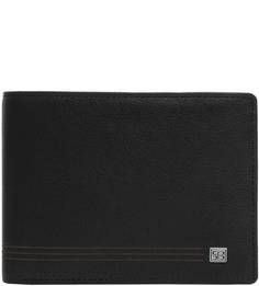 Черное портмоне из натуральной кожи Sergio Belotti