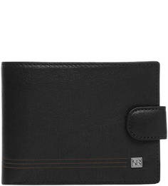 Черная визитница на кнопке Sergio Belotti