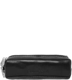 Кожаная ключница черного цвета Gianni Conti